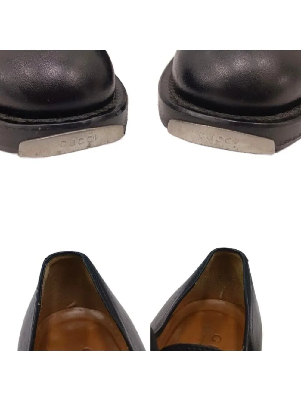 Gucci Business Shoes Lace-up Leather Black 6